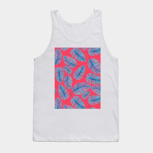 Monstera leaves, tropical watercolor pattern Tank Top